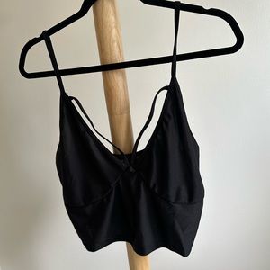 Black crop top w/straps